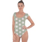 Polk Dots Seamless Pattern Short Sleeve Leotard 