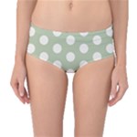 Polk Dots Seamless Pattern Mid-Waist Bikini Bottoms