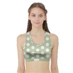 Polk Dots Seamless Pattern Sports Bra with Border