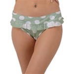 Polk Dots Seamless Pattern Frill Bikini Bottoms