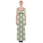 Polk Dots Seamless Pattern Thigh Split Maxi Dress