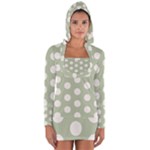 Polk Dots Seamless Pattern Long Sleeve Hooded T-shirt