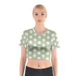 Polk Dots Seamless Pattern Cotton Crop Top