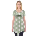 Polk Dots Seamless Pattern Short Sleeve Tunic 