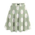 Polk Dots Seamless Pattern High Waist Skirt