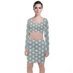 Polk Dots Seamless Pattern Top and Skirt Sets