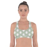 Polk Dots Seamless Pattern Cross Back Sports Bra