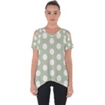 Polk Dots Seamless Pattern Cut Out Side Drop T-Shirt