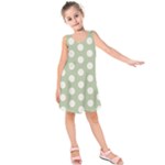 Polk Dots Seamless Pattern Kids  Sleeveless Dress