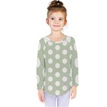 Polk Dots Seamless Pattern Kids  Long Sleeve T-Shirt