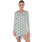 Polk Dots Seamless Pattern Asymmetric Cut-Out Shift Dress