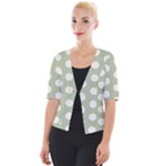 Polk Dots Seamless Pattern Cropped Button Cardigan