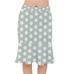 Polk Dots Seamless Pattern Short Mermaid Skirt