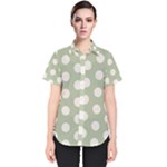 Polk Dots Seamless Pattern Women s Short Sleeve Shirt