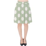 Polk Dots Seamless Pattern Velvet High Waist Skirt