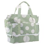 Polk Dots Seamless Pattern Sports Shoulder Bag with Shoes Compartment