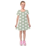 Polk Dots Seamless Pattern Kids  Short Sleeve Velvet Dress