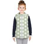 Polk Dots Seamless Pattern Kids  Hooded Puffer Vest