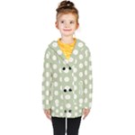 Polk Dots Seamless Pattern Kids  Double Breasted Button Coat