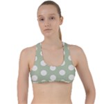 Polk Dots Seamless Pattern Criss Cross Racerback Sports Bra