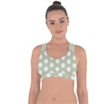 Polk Dots Seamless Pattern Cross String Back Sports Bra