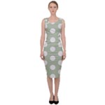 Polk Dots Seamless Pattern Sleeveless Pencil Dress