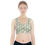 Polk Dots Seamless Pattern Sports Bra With Pocket