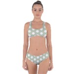 Polk Dots Seamless Pattern Criss Cross Bikini Set