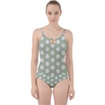 Polk Dots Seamless Pattern Cut Out Top Tankini Set