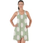 Polk Dots Seamless Pattern Show Some Back Chiffon Dress