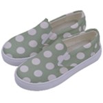 Polk Dots Seamless Pattern Kids  Canvas Slip Ons