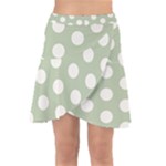 Polk Dots Seamless Pattern Wrap Front Skirt