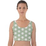 Polk Dots Seamless Pattern Velvet Crop Top