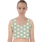 Polk Dots Seamless Pattern Velvet Racer Back Crop Top