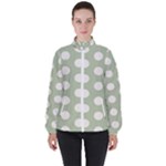 Polk Dots Seamless Pattern Women s High Neck Windbreaker