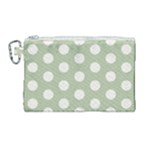 Polk Dots Seamless Pattern Canvas Cosmetic Bag (Large)