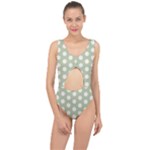 Polk Dots Seamless Pattern Center Cut Out Swimsuit