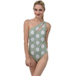 Polk Dots Seamless Pattern To One Side Swimsuit