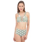 Polk Dots Seamless Pattern Cage Up Bikini Set