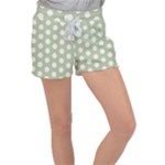 Polk Dots Seamless Pattern Women s Velour Lounge Shorts