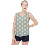 Polk Dots Seamless Pattern Bubble Hem Chiffon Tank Top