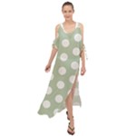 Polk Dots Seamless Pattern Maxi Chiffon Cover Up Dress