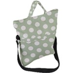 Polk Dots Seamless Pattern Fold Over Handle Tote Bag