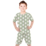 Polk Dots Seamless Pattern Kids  T-Shirt and Shorts Set