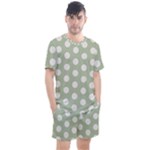 Polk Dots Seamless Pattern Men s Mesh T-Shirt and Shorts Set