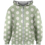 Polk Dots Seamless Pattern Kids  Zipper Hoodie Without Drawstring