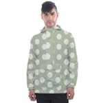 Polk Dots Seamless Pattern Men s Front Pocket Pullover Windbreaker