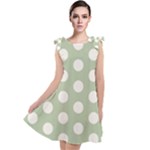 Polk Dots Seamless Pattern Tie Up Tunic Dress