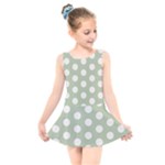 Polk Dots Seamless Pattern Kids  Skater Dress Swimsuit