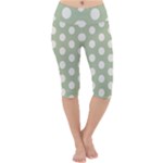 Polk Dots Seamless Pattern Lightweight Velour Cropped Yoga Leggings